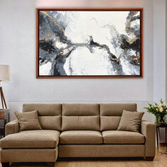 Abstract Grey & Gold