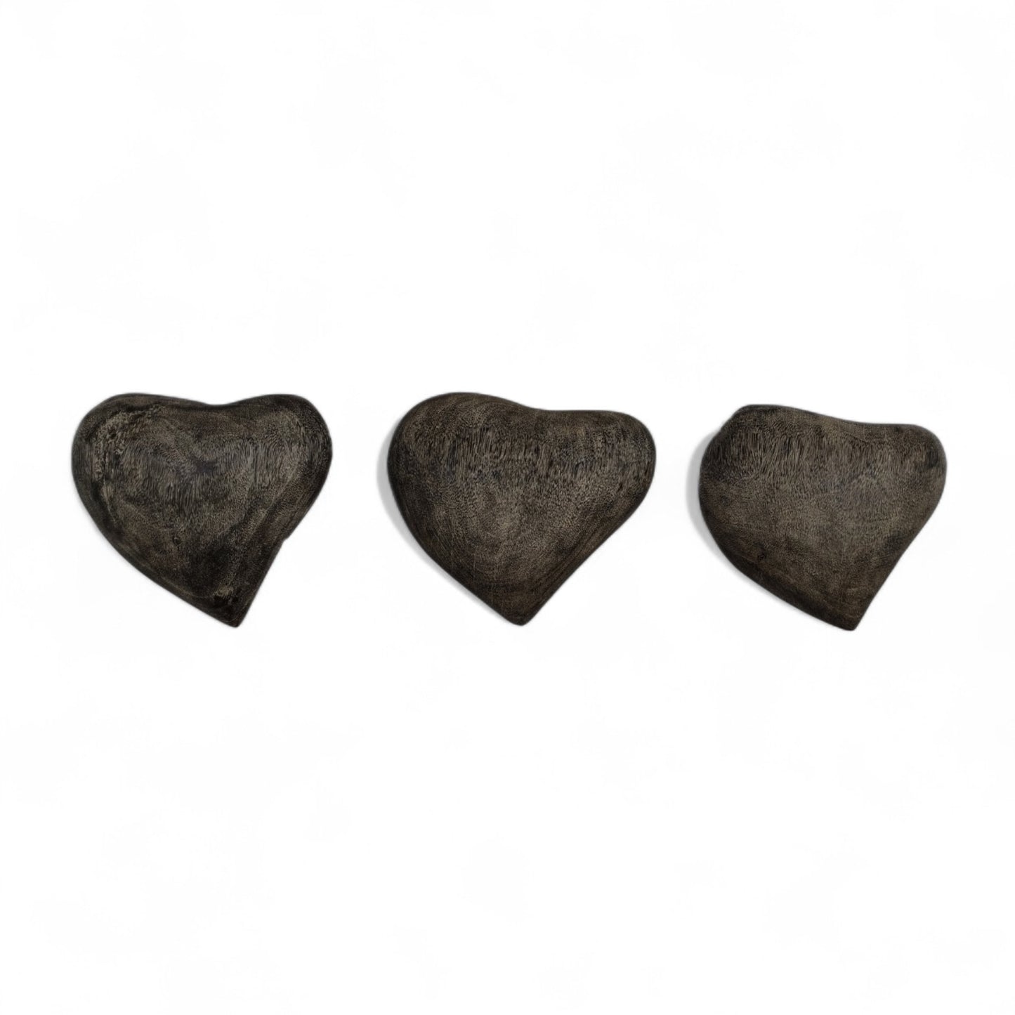 Corazón de pared de madera color piedra gris