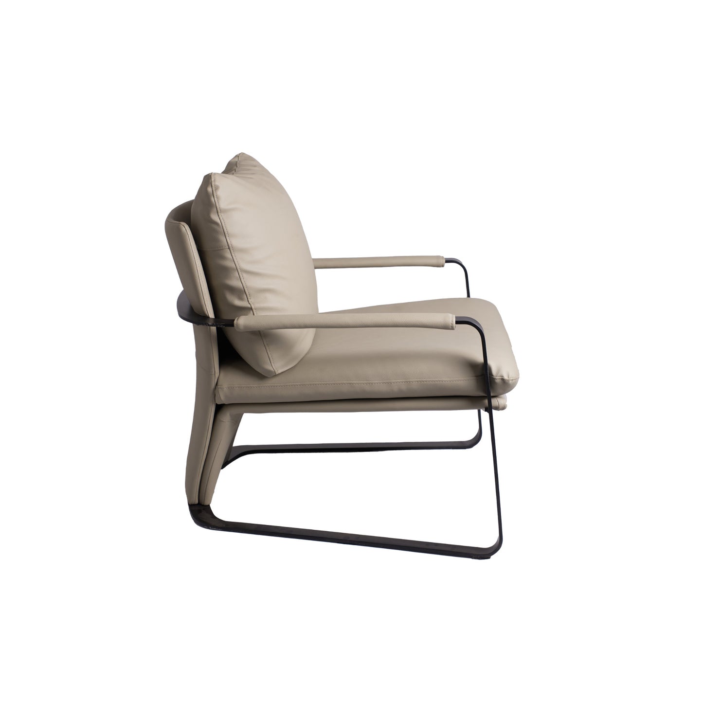 DC-4003 Sillón con pata metálica y ecopiel