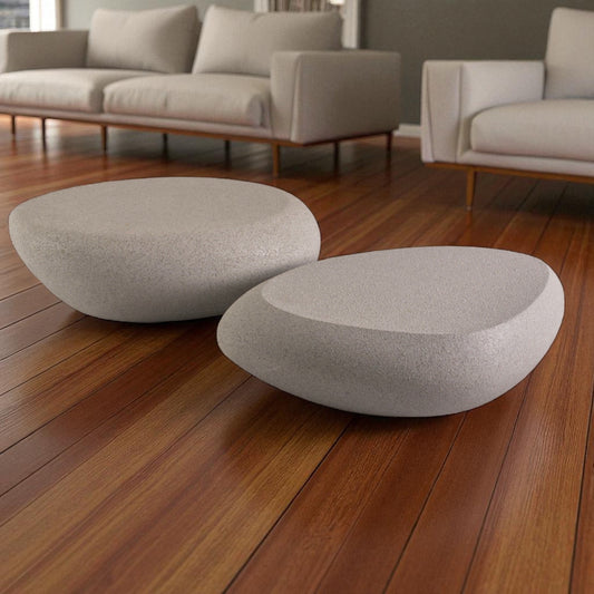 DW-4137 Mesa para sala tipo piedra (mediana)