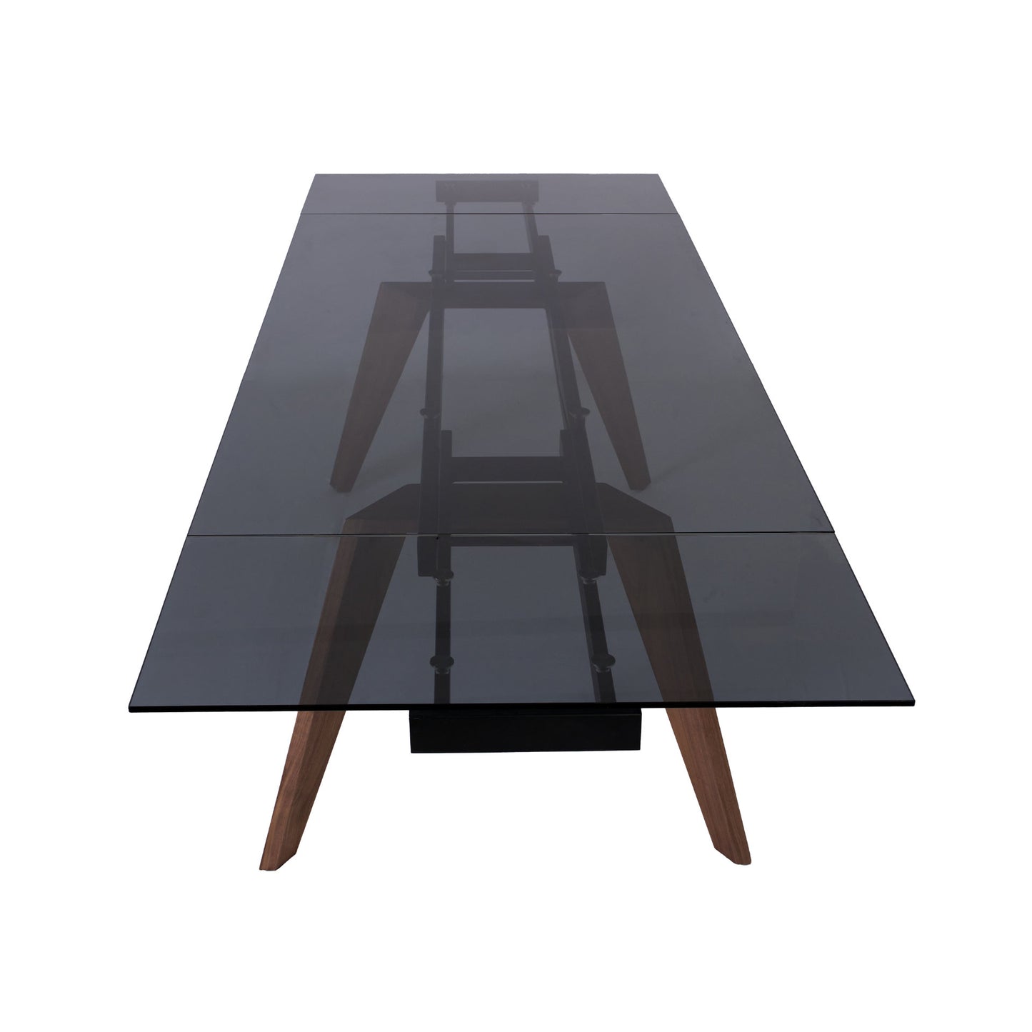 DW-3010-08 Mesa con dos extensiones y cubierta de cristal