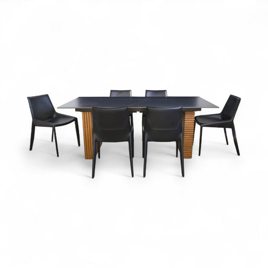 DW3011-08 Mesa Comedor con dos extensiones centrales