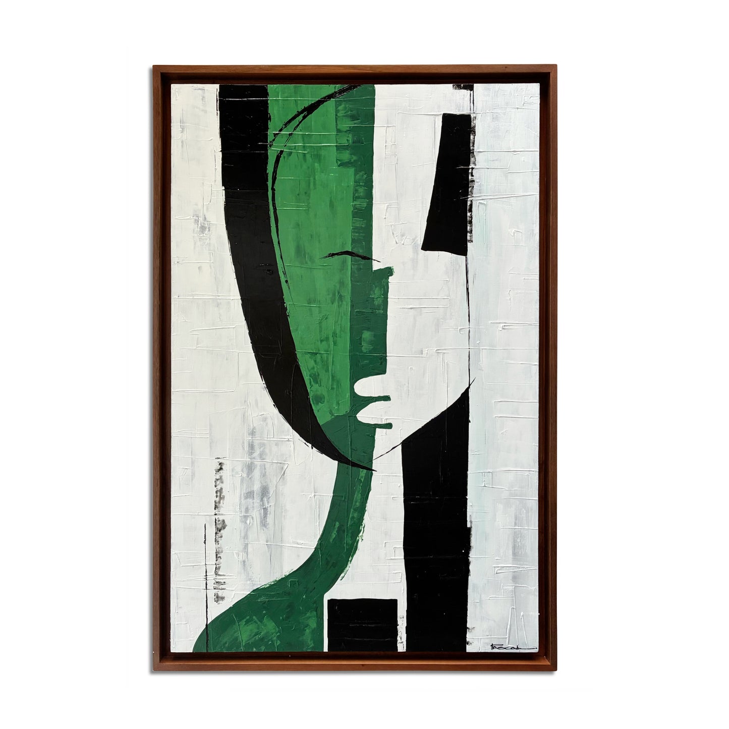 Silueta Verde Y Negro
