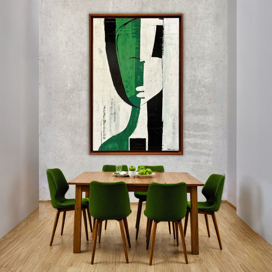 Silueta Verde Y Negro