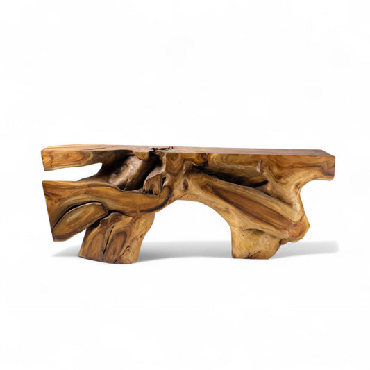 Mesa consola de tronco natural 07