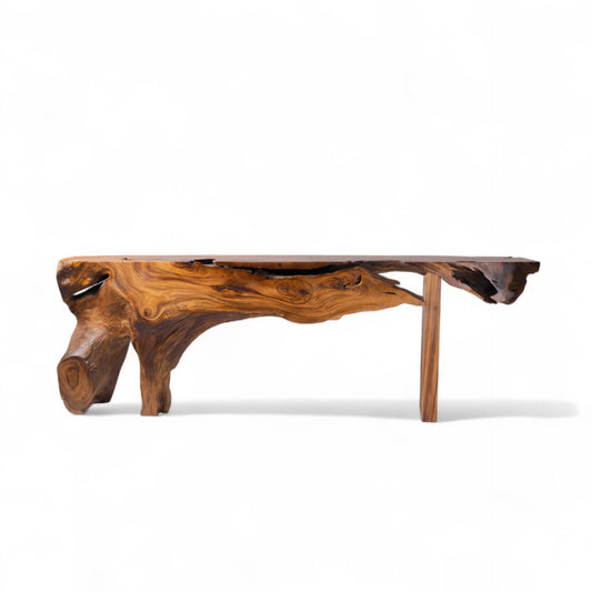 Mesa consola de tronco natural 17