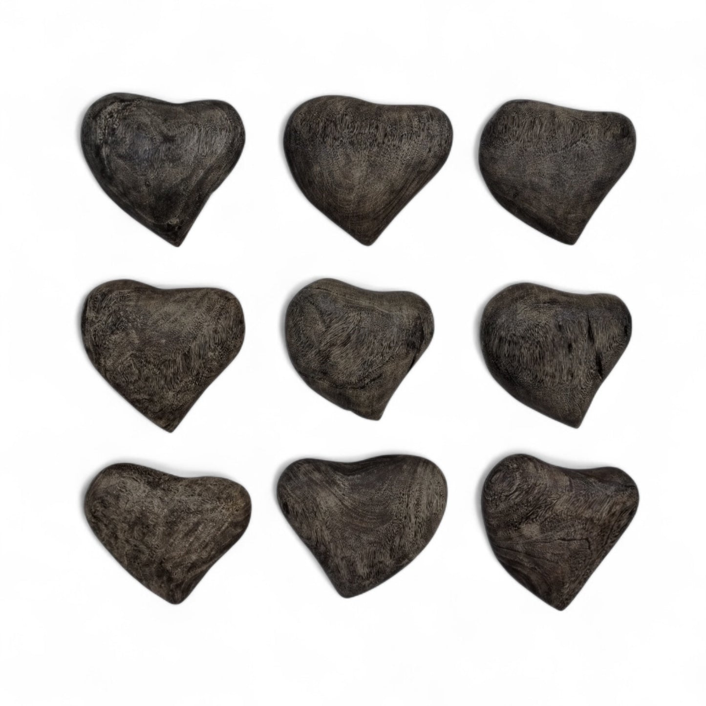 Corazón de pared de madera color piedra gris
