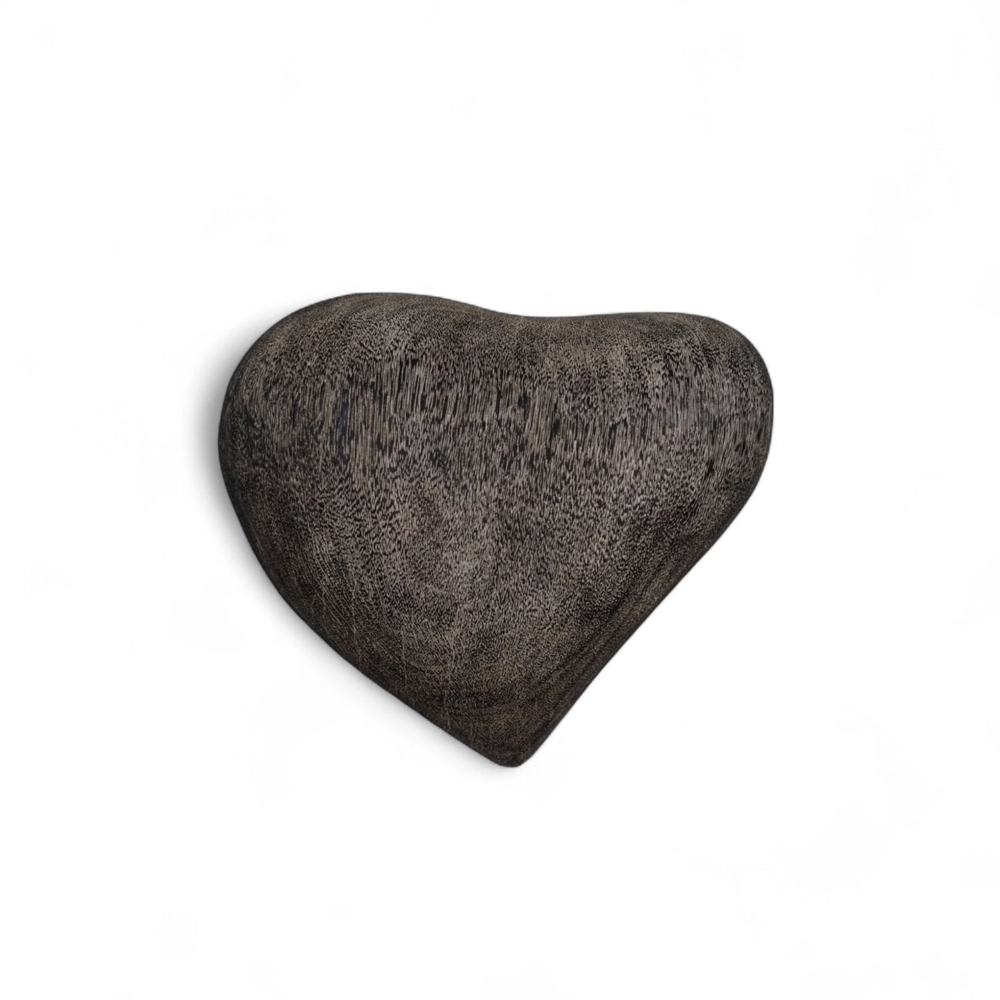 Corazón de pared de madera color piedra gris