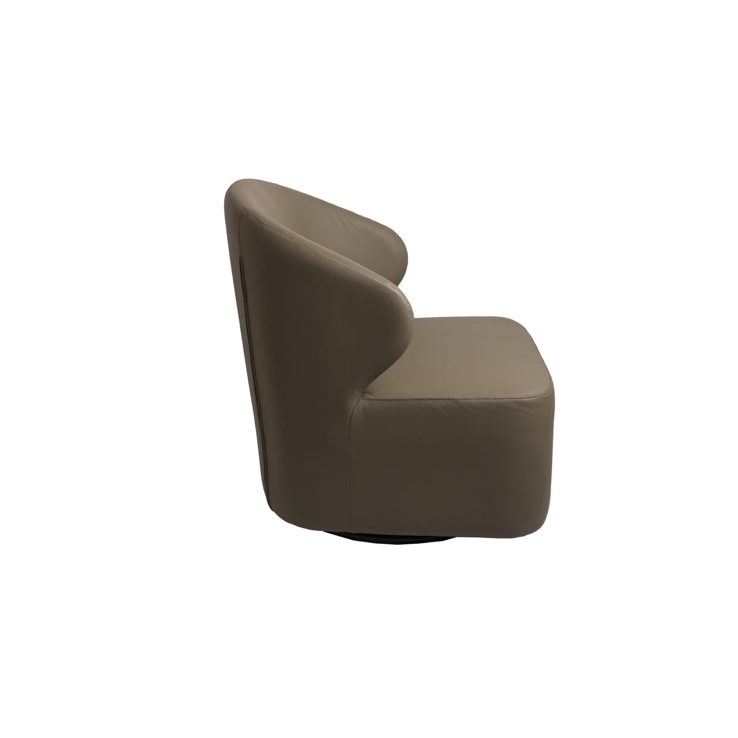 Sillón Giratorio Forrada en Eco piel Oliva