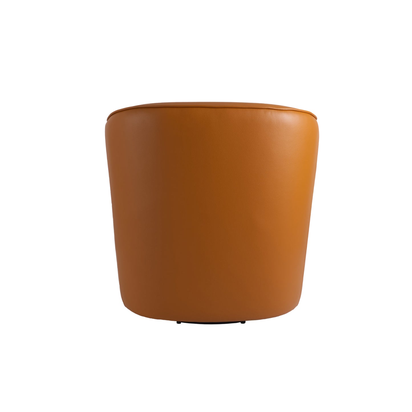 Sillón giratorio tapizado en eco piel Cognac