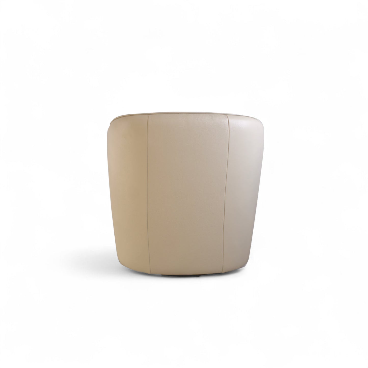 Sillón giratorio tapizado en eco piel Beige