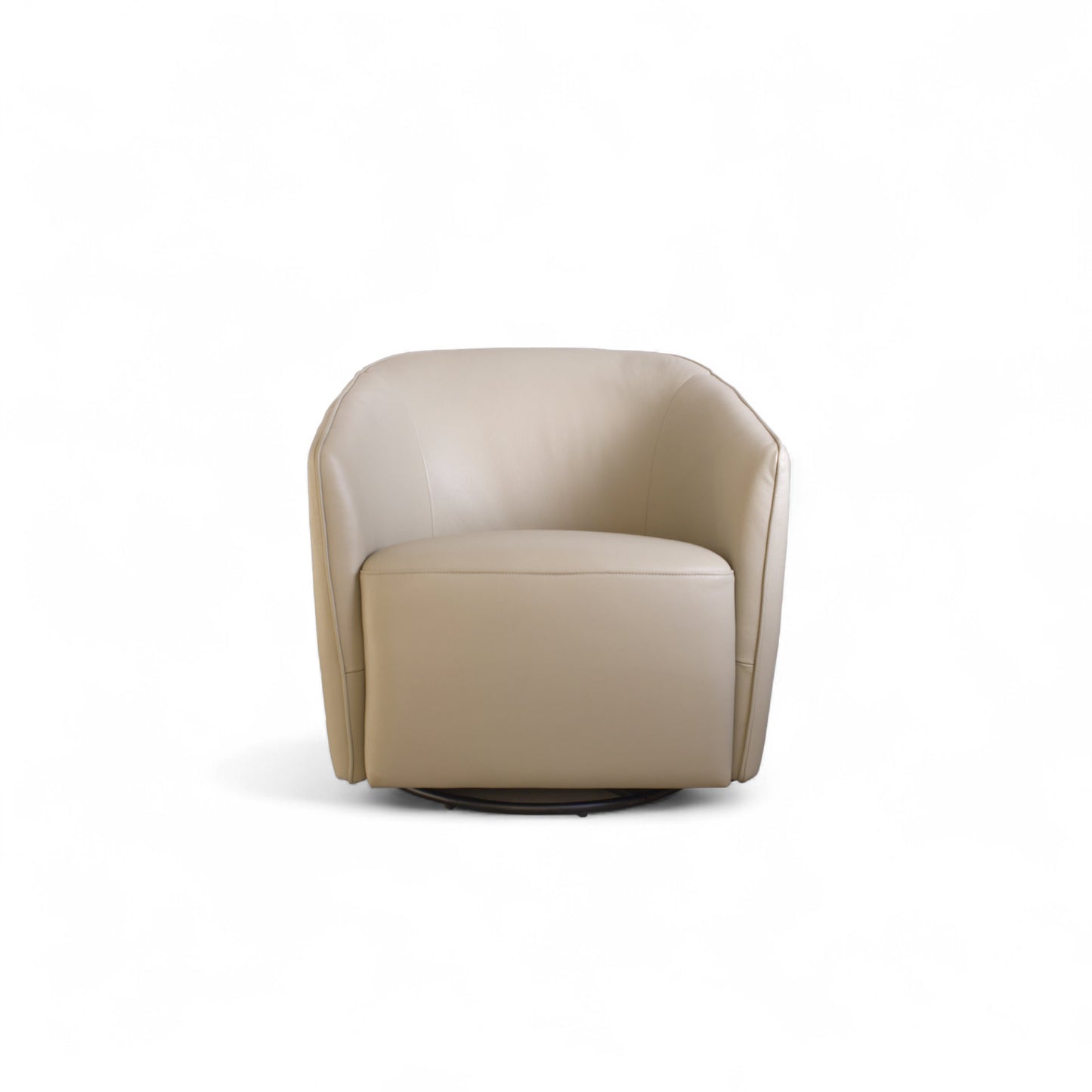 Sillón giratorio tapizado en eco piel Beige