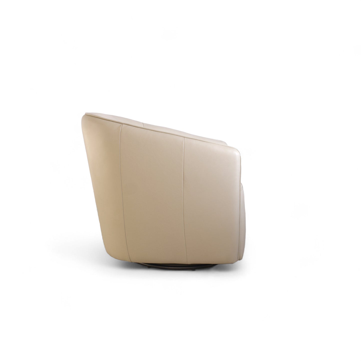 Sillón giratorio tapizado en eco piel Beige