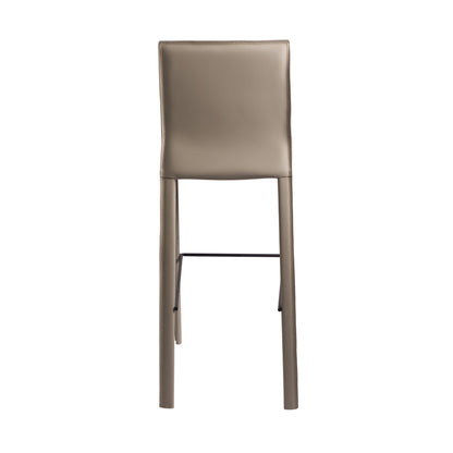 Banco alto de metal  forrado en piel Blonded