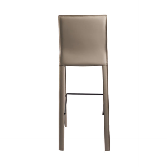 Banco alto de metal  forrado en piel Blonded