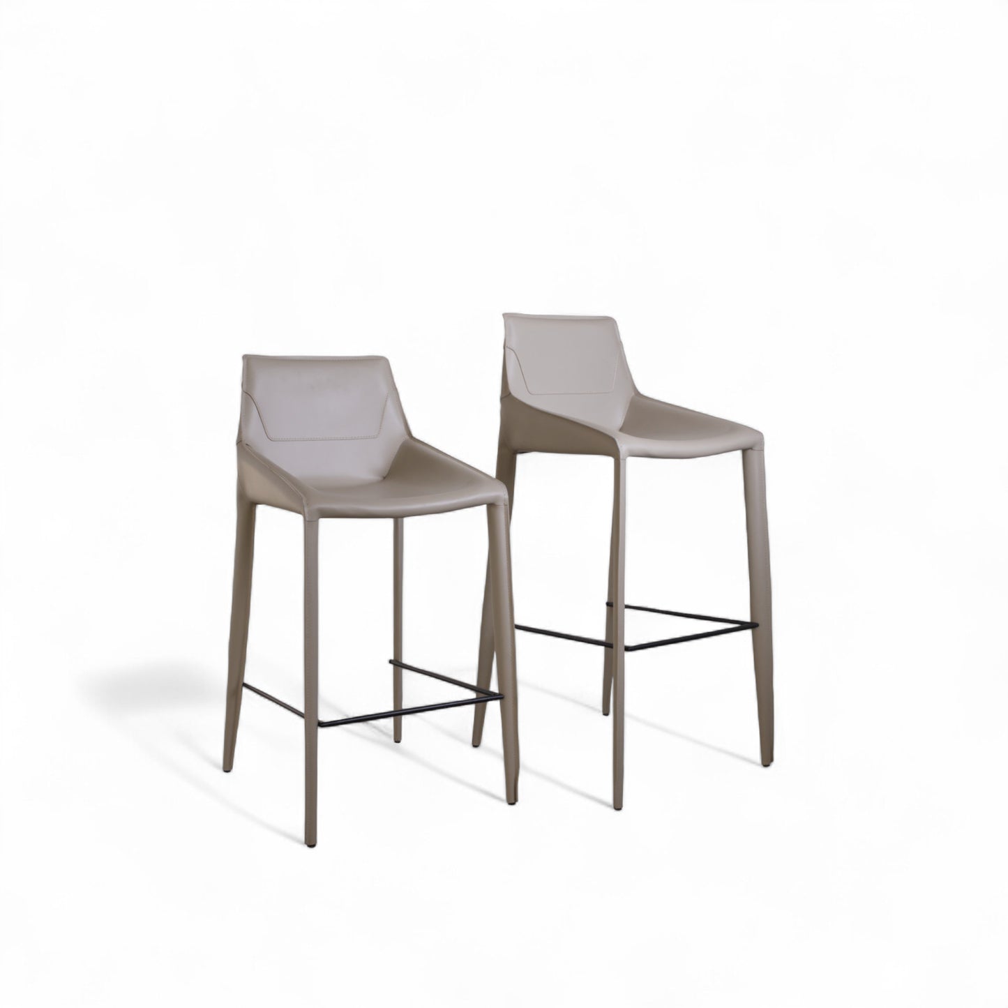 Banco de metal forrado en piel Bonded