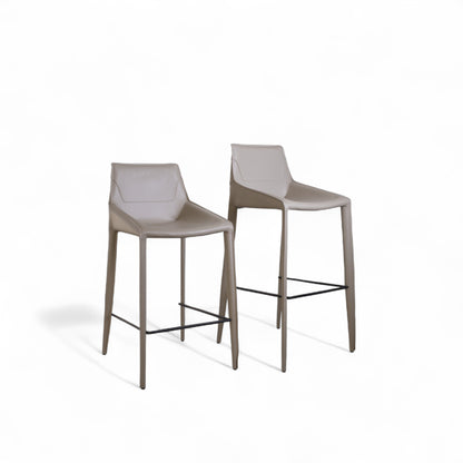 Banco de metal forrado en piel Bonded