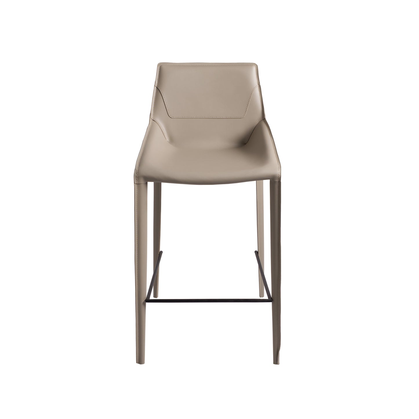 Banco de metal forrado en piel Bonded