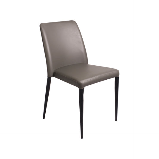 Silla de meta y PV piel gris