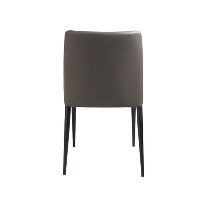 Silla de meta y PV piel gris