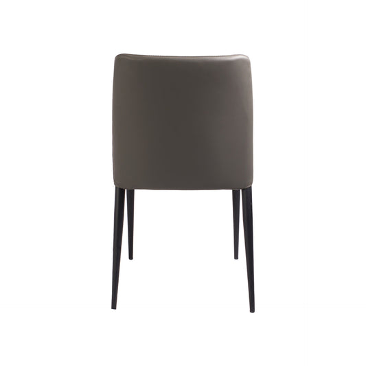 Silla de meta y PV piel gris