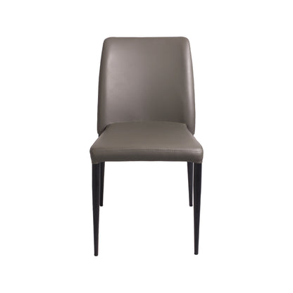 Silla de meta y PV piel gris