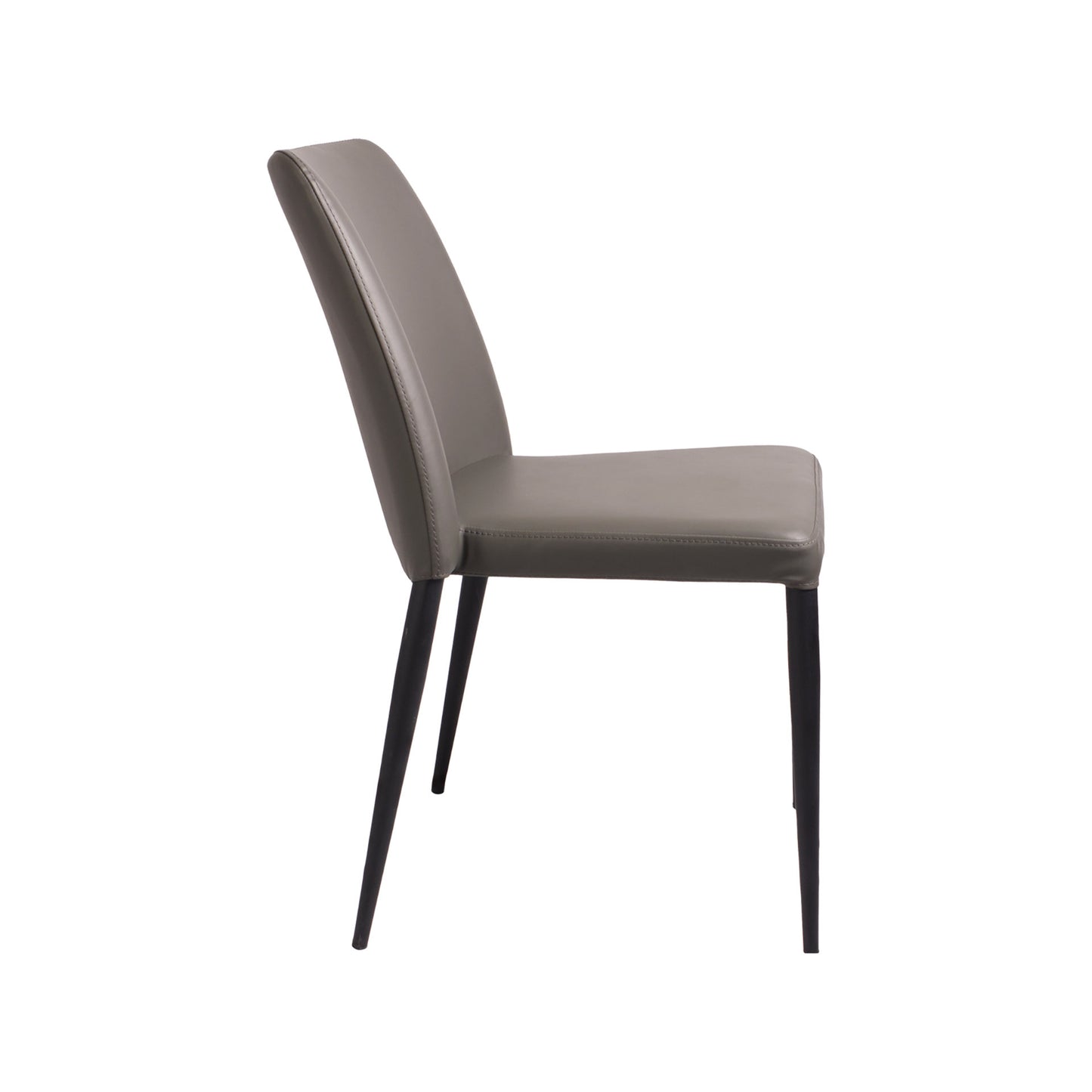 Silla de meta y PV piel gris