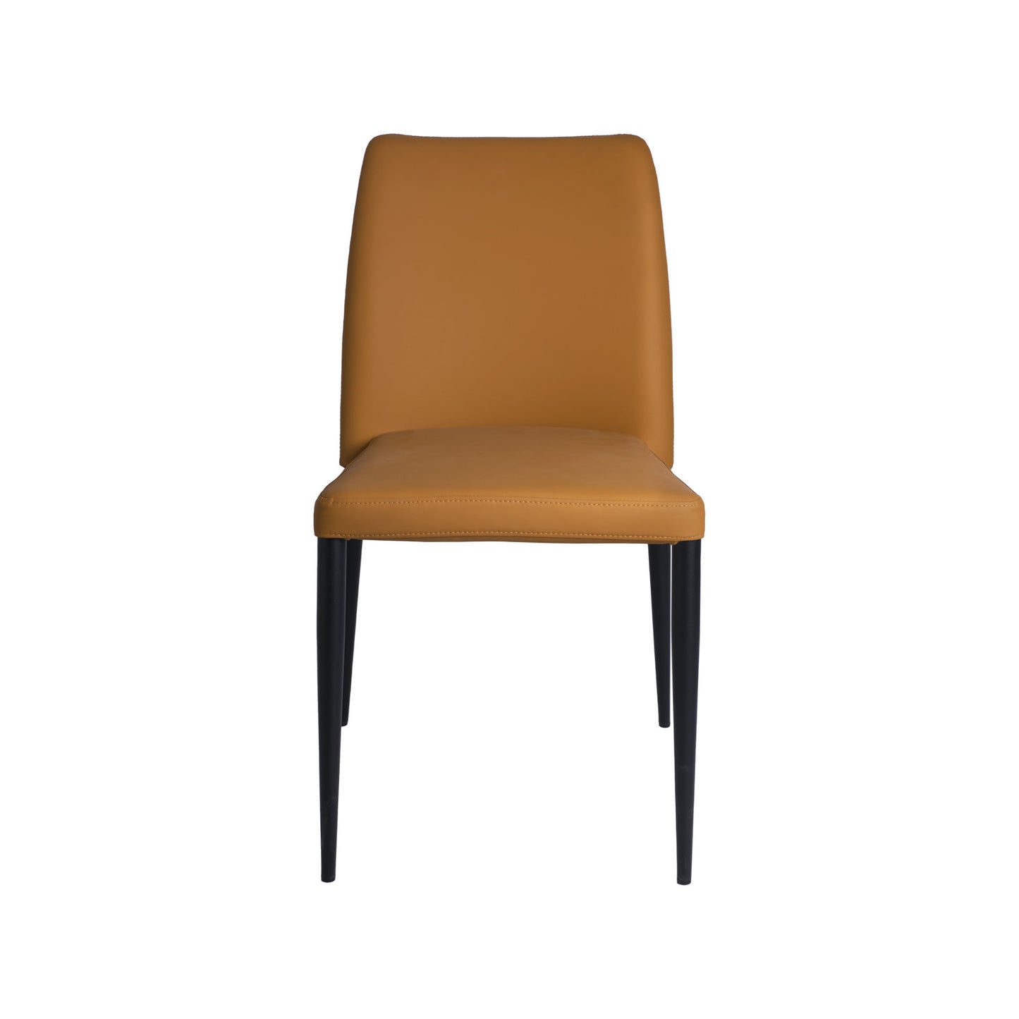 Silla de Metal y tapizada color Cognac