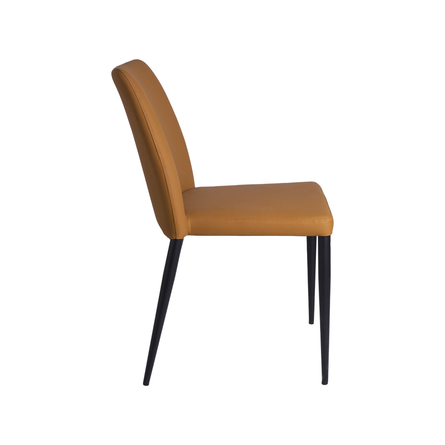 Silla de Metal y tapizada color Cognac