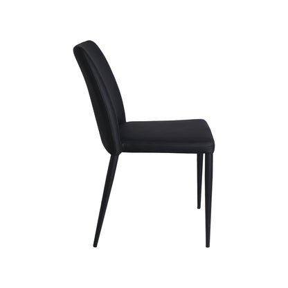 Silla de Metal tapizada Negra