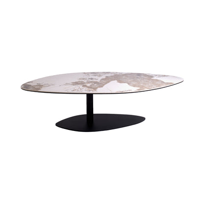 Mesa de centro con cubierta de cerámica