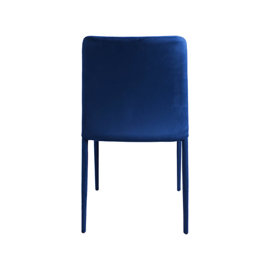 Silla de cuerpo de metal y tela  color azul