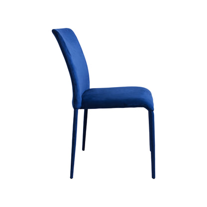 Silla de cuerpo de metal y tela  color azul