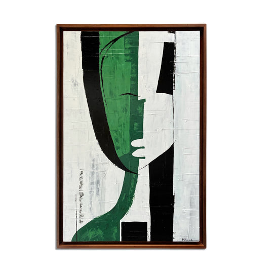 Silueta Verde Y Negro